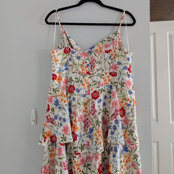 Skies Are Blue Floral Print Sweethart Neck Tiered Maxi Dress - Picture 4 of 8